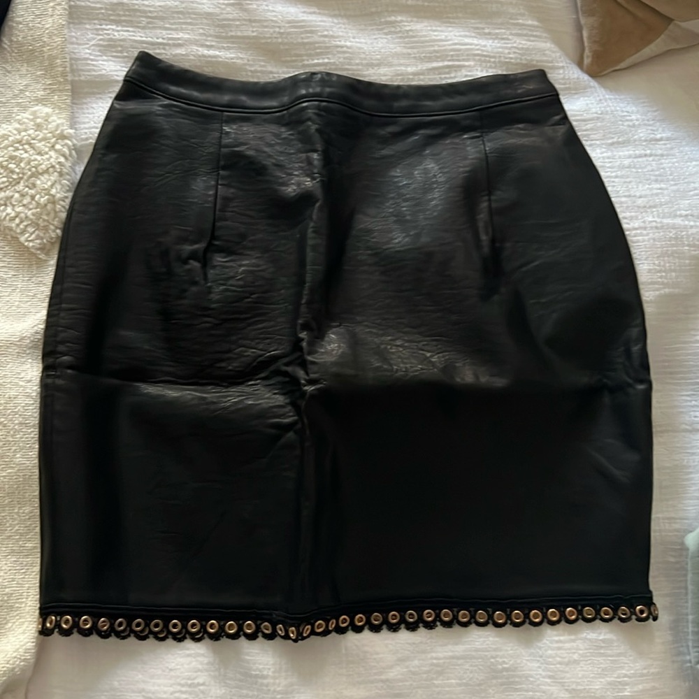 Faux Leather Mini Skirt